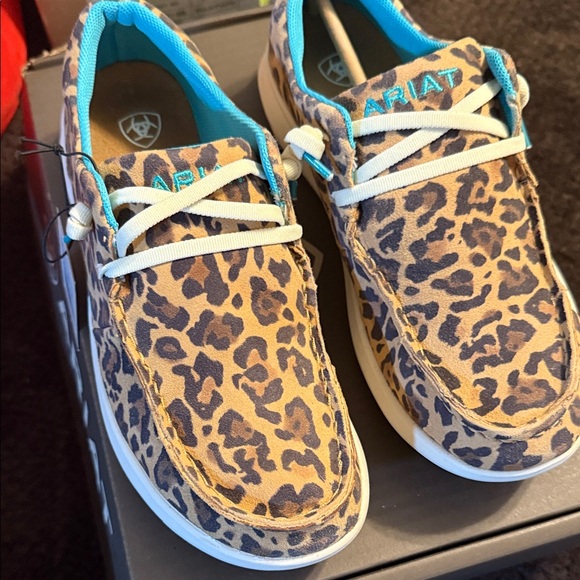 Ariat Shoes - Ariat Leopard Print Shoes with Turquoise Details